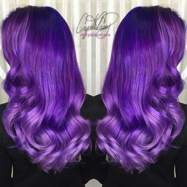 Темно-фиолетовый цвет волос